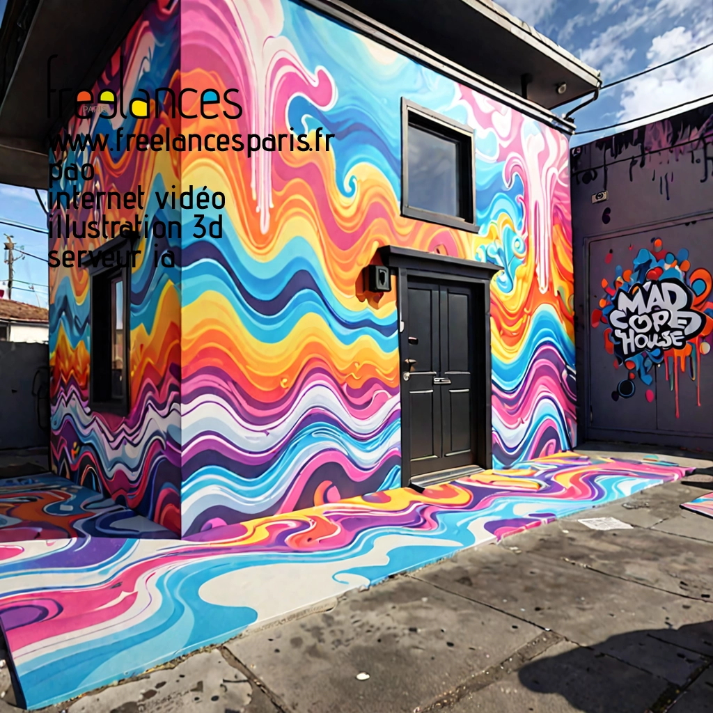 Pao internet vidéo illustration 3d serveur intelligence générative freelance paris studio de création 3MFKEFR0